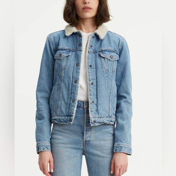 Levi’s Sherpa woman’s denim jacket - Picture 1 of 7